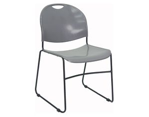 Flash Furniture Gray High Density-High Tech - Ultra Compact Stack Chair
