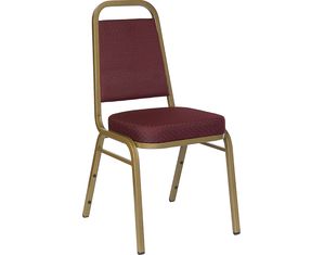 Flash Furniture Hercules Series Banquet Stack Chair with Burgundy Patterned Fabric Seat and Back