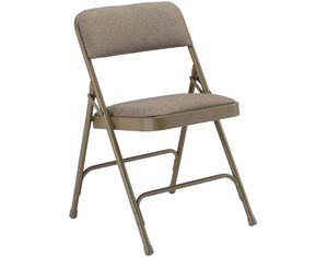 Flash Furniture Set of 4 Hercules Series Beige Fabric Upholstered Premium Folding Chairs
