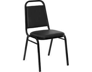Flash Furniture Hercules Series Black Vinyl Banquet Stack Chair
