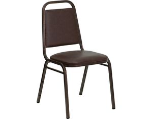 Flash Furniture Hercules Series Brown Vinyl Banquet Stack Chair