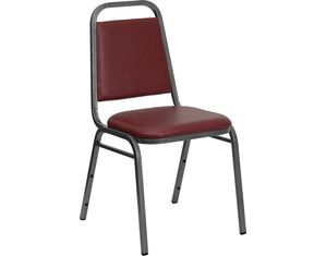 Flash Furniture Hercules Series Burgundy Vinyl Banquet Stack Chair