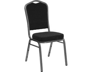 Flash Furniture Hercules Series Crown Back Banquet Chair with Silvervein Frame