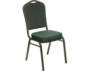 Flash Furniture Hercules Series Crown Back Stacking Banquet Chair With Goldvein Frame