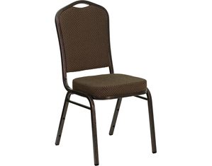 Flash Furniture Hercules Series Crown Back Stacking Banquet Chair with Copper Vein Frame