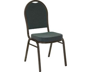 Flash Furniture Hercules Series Dome Back Stacking Banquet Chair With Goldvein Frame