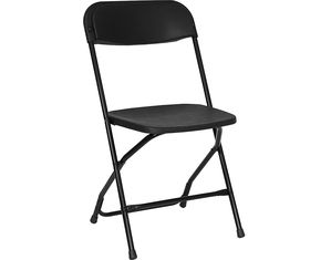 Flash Furniture Premium Black Eco-Friendly Plastic Folding Chair