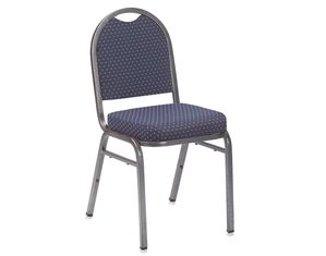 National Public Seating Dome Fabric w/ Pattern Padded Stack Chair