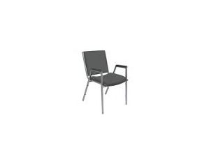 National Public Seating Heavy Duty Fabrics Padded Stack Chair w/Arms