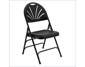 National Public Seating Plywood Fan Back Chair w/ Padded Seat, Set of Four