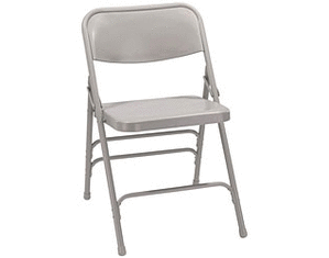 National Public Seating Premium All-Steel Triple Brace Double Hinge Chair, Set of Four