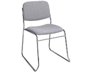 Office Star 2 Pack Stack Armless Chair (Chrome Frame)