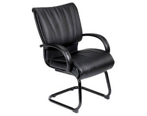 Boss Chair B9709 Black Leather Plus Guest Chair - FREE Inside Delivery!