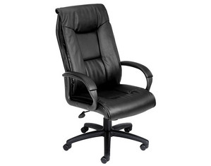 Boss Chair Black Leather Plus High Back Executive Chair - Fast FREE FedEx Shipping!