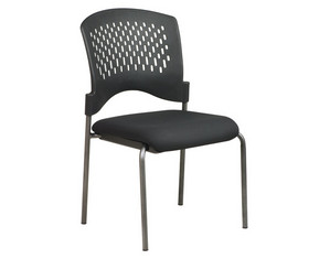 Office Star 8620 Titanium Finish Armless Visitors Chair - Fast FREE FedEx Shipping!