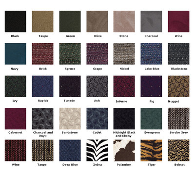 Available C Grade Cushion Colors
