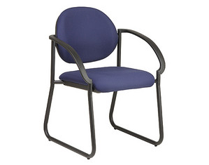 Office Star V3460 Deluxe Sled Base Arm Chair - Fast FREE FedEx Shipping!