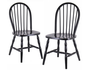 Winsome Windsor Chair with Carved Legs - Set of 2