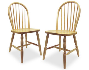 Winsome Windsor Chairs with Curved Legs - Set of 2